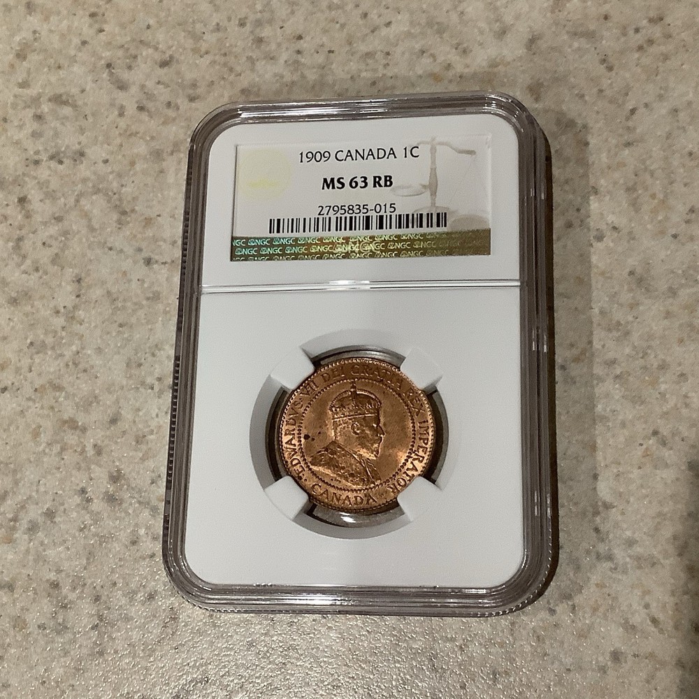 1909 Canada One Cent NGC MS63RB