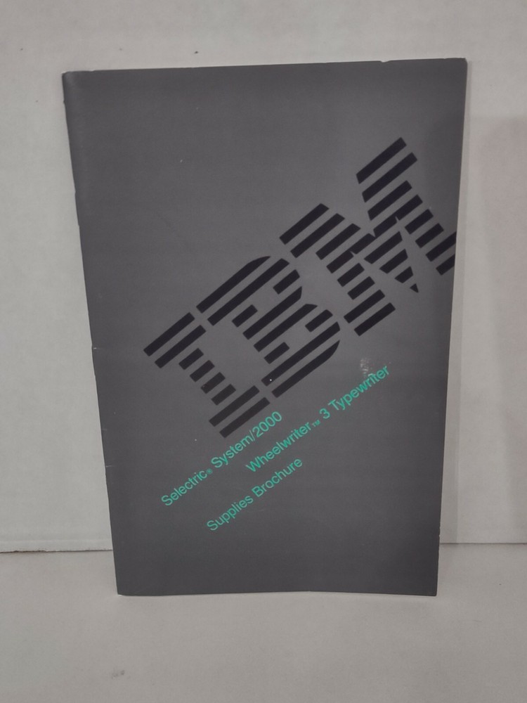 IBM Selectric System/2000 Supplies Brochure