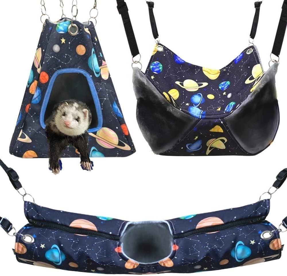 Galaxy Black Ferret Hammock Tent & Tunnel Set - Adjustable & Durable