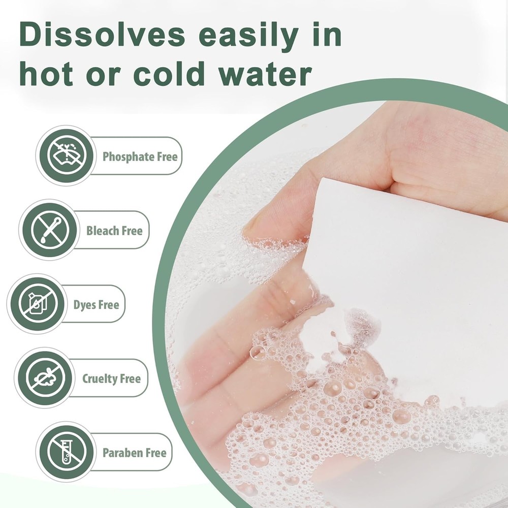 Laundry Detergent Sheets 260 Loads, Fresh Scent, Eco-Friendly Liquidless Soap...