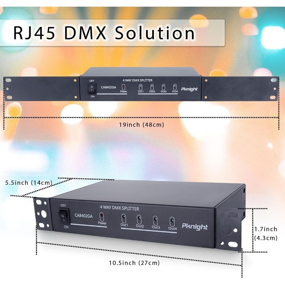 Pknight DMX 4 Way RJ45 Splitter