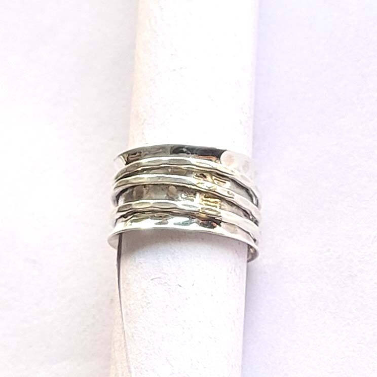 Spinner Ring 925 Sterling Silver Handmade Band &Statement Ring Size 10 For Gift