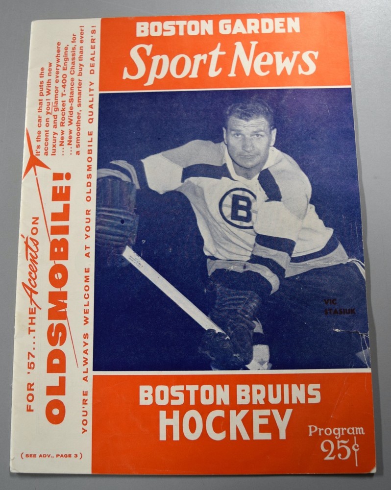 Boston Bruins Vs Chicago Blackhawks December 13th 1956 Official Game Program