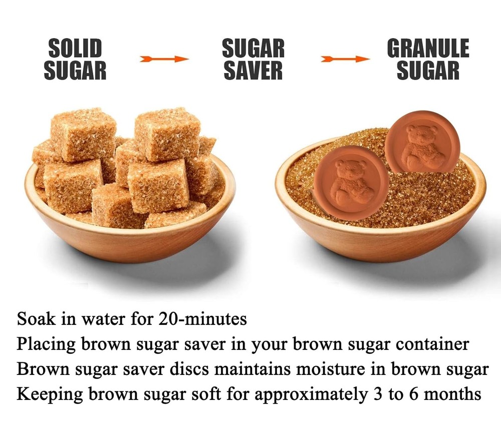 Brown sugar saver discs terra cotta brown disc keeps sugar...