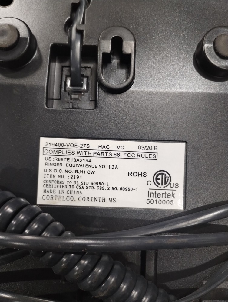 Cortelco 219400-VOE-27S phone