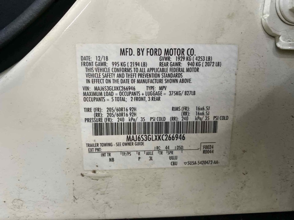 Used A/C Selector Switch fits: 2019 Ford Ecosport automatic temperature control