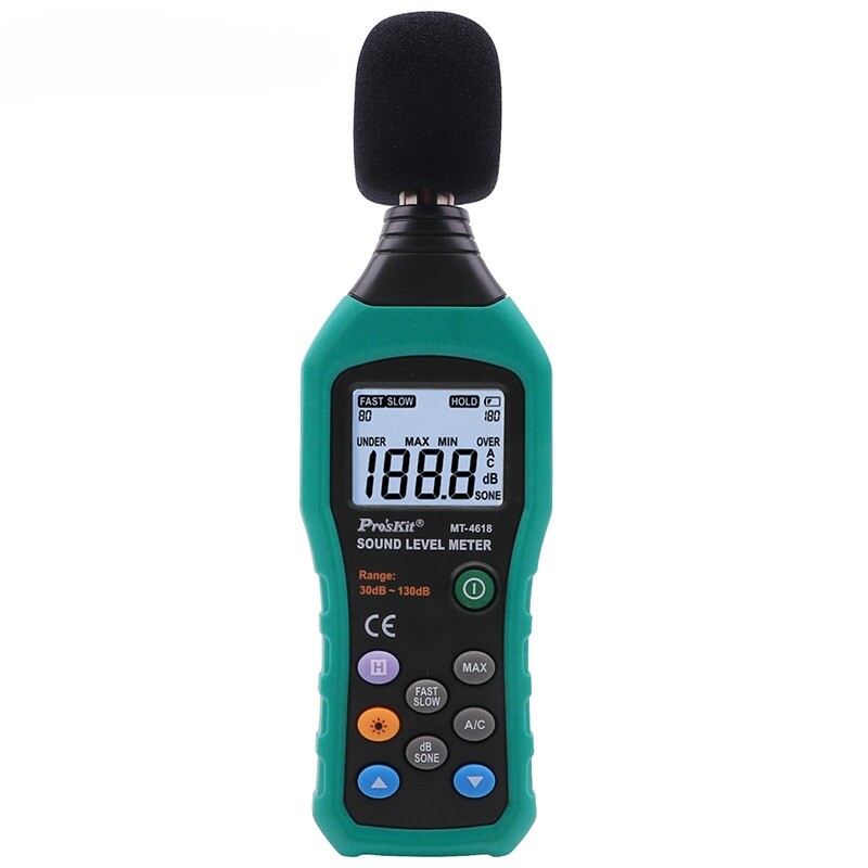 MT-4618 Precision Noise Tester, Automatic Large, Range (30~130 DB) Backlit LCD