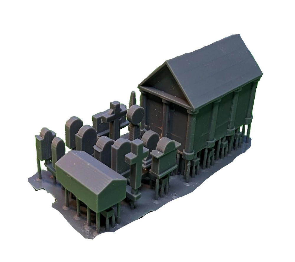 N Scale Cemetery Set Graveyard Graves N6511
