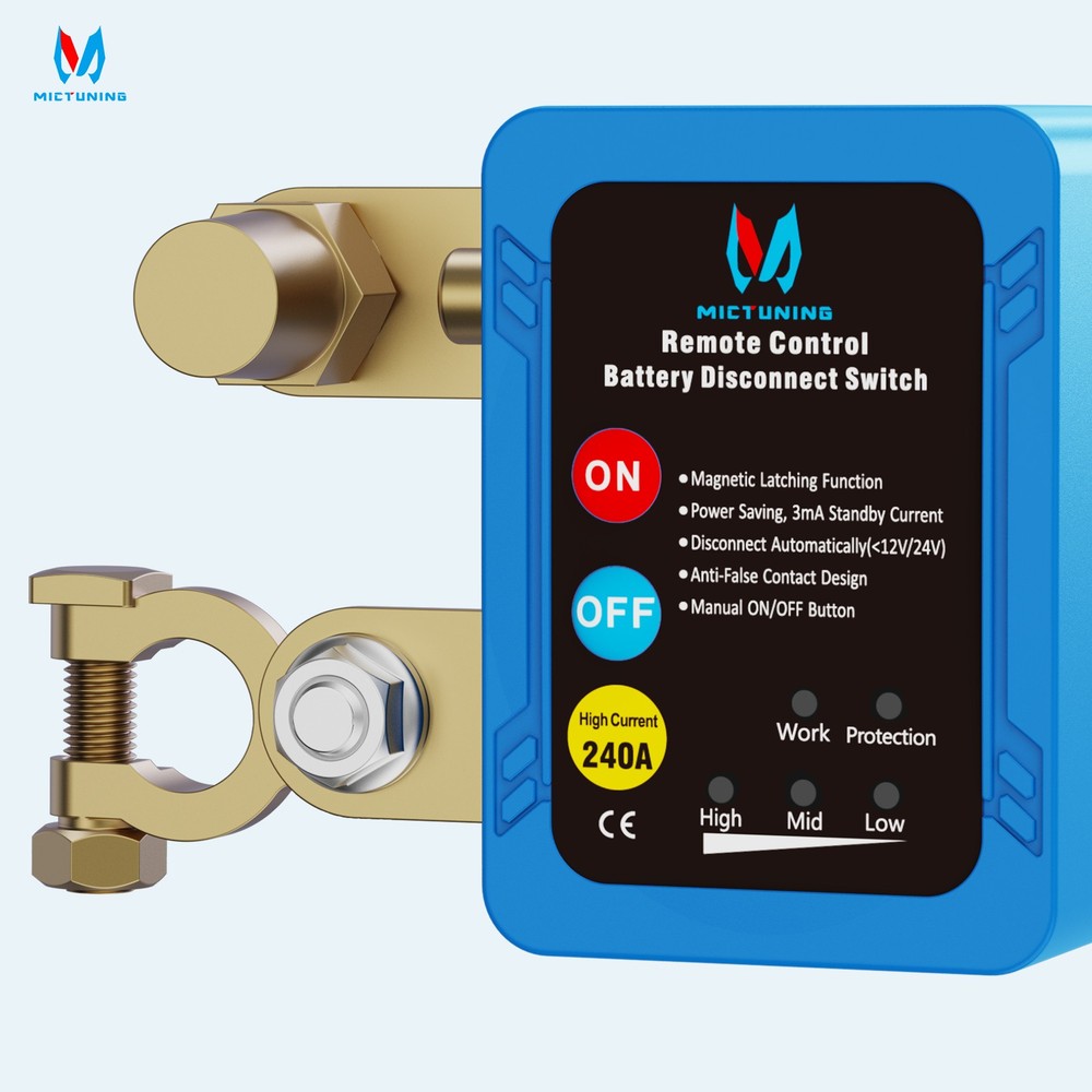 12V 240A Remote Battery Disconnect Switch Kill Switch Automatic for Auto Car