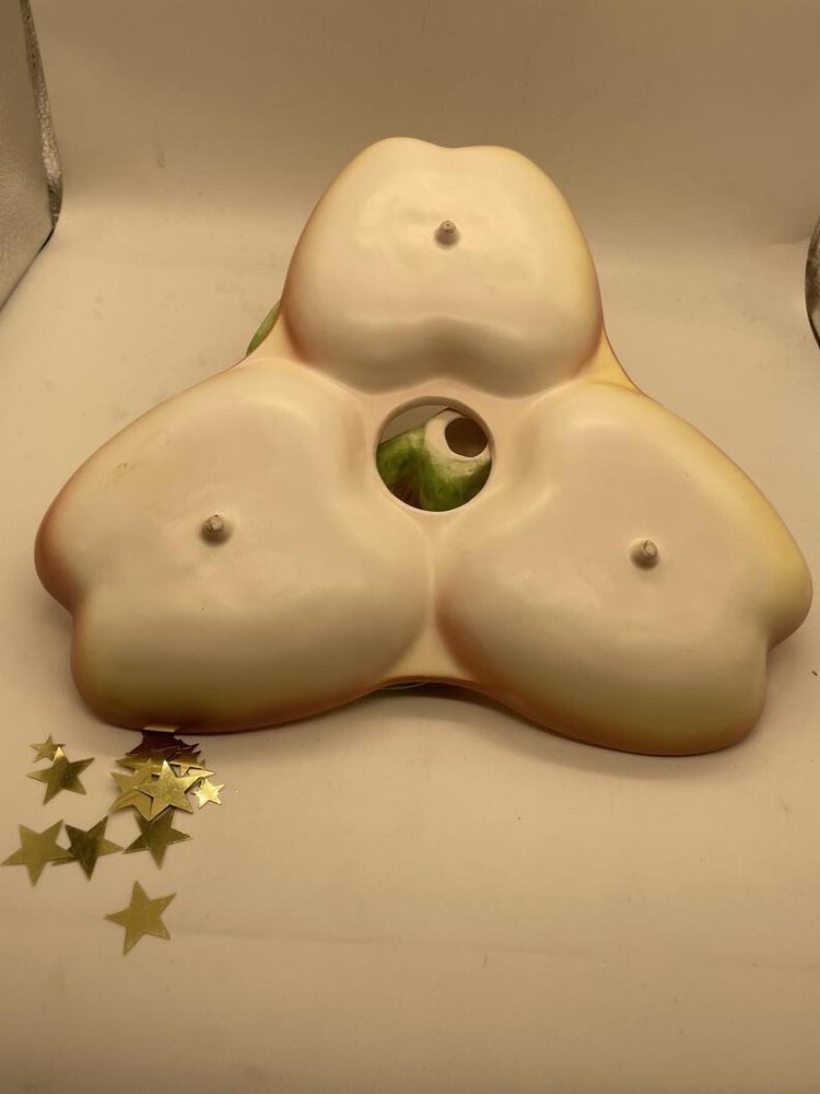 EUC Vintage Ceramic Apple Shaped 3 Part Divided Dish