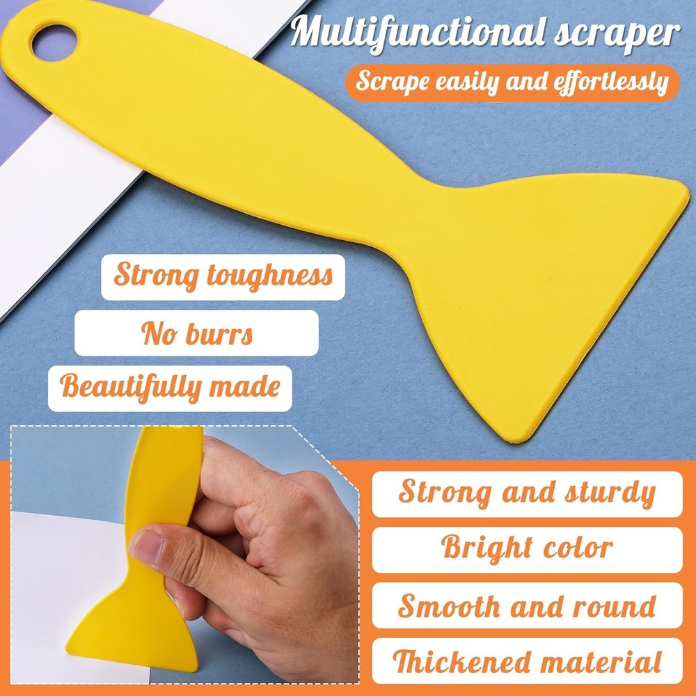 WONVOC 4 Pcs Bone Folders, Crease Makers, Scoring Tool, Plastic Bone Folder Pape