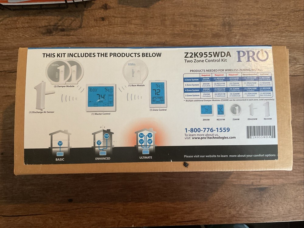 PRO1 Universal 2 Zone Control Kit *NEW* Z2K955WDA