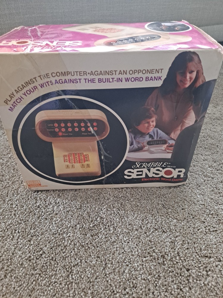 Vintage Scrabble Sensor Electronic Game 1978 Original Box Complete Tested