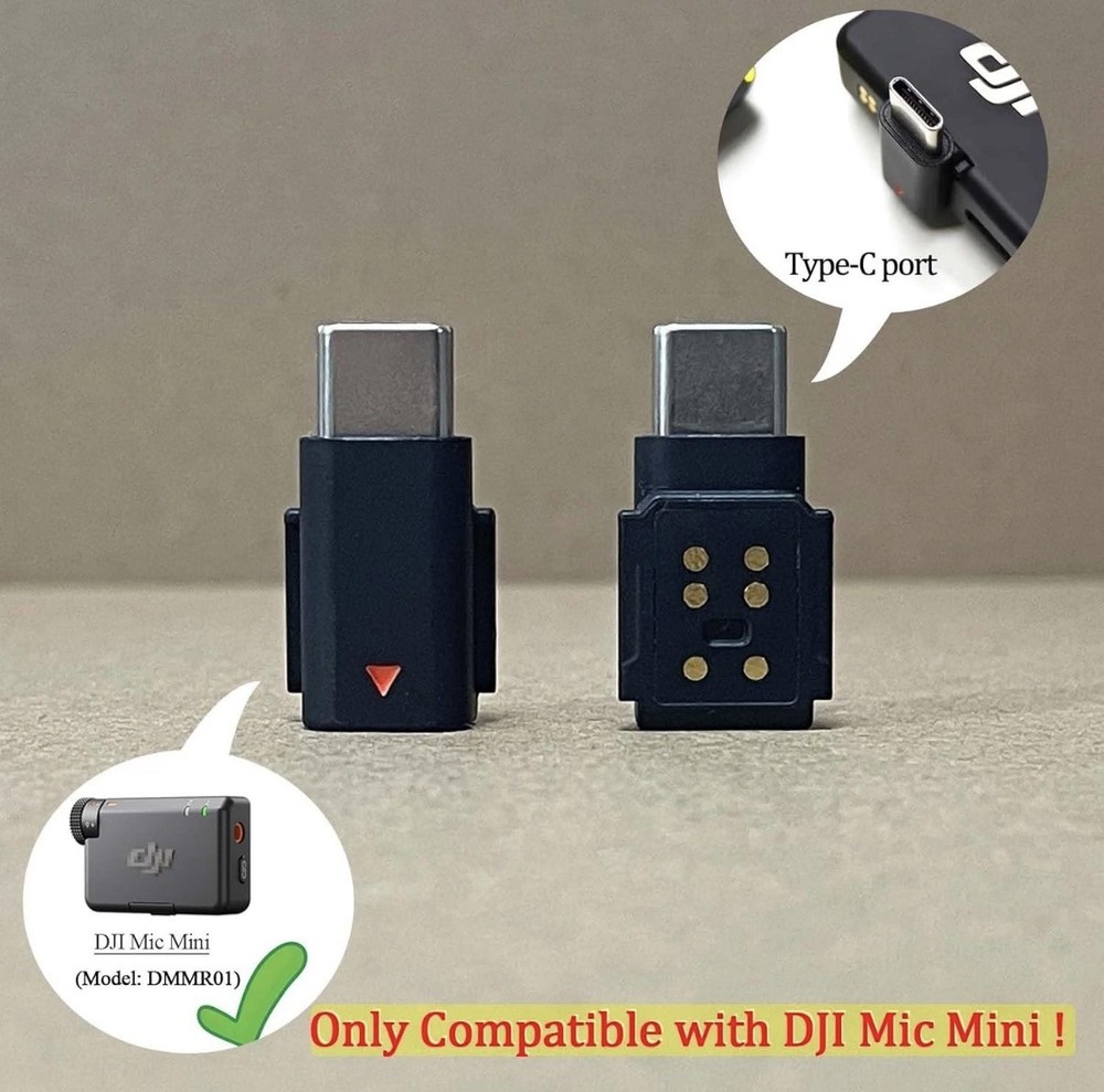 Original DJI branded Mic Mini Mobile Phone Adapter Type-C Smartphone/PC/Mac