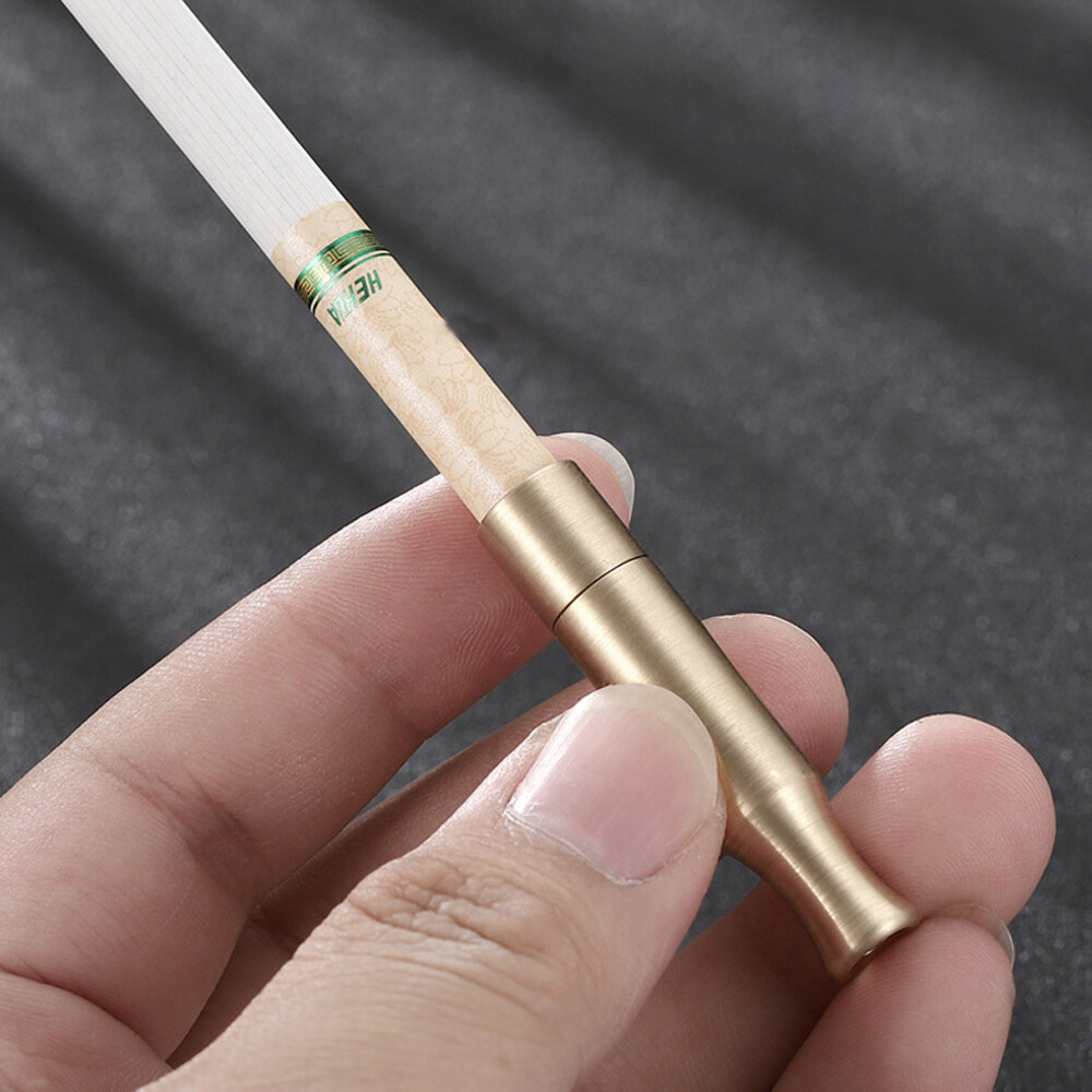 Solid Brass Mini Cigarette Holder Cigarette Filter Pipe Cigarette Holders Gift D