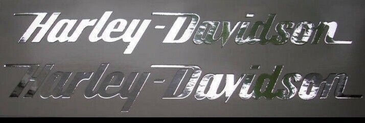 Harley Davidson High Quality Chrome Decals Stickers Set
