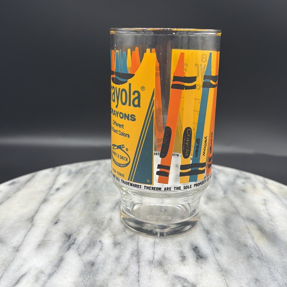 Vintage CRAYOLA Crayons drinking glass 12 OZ