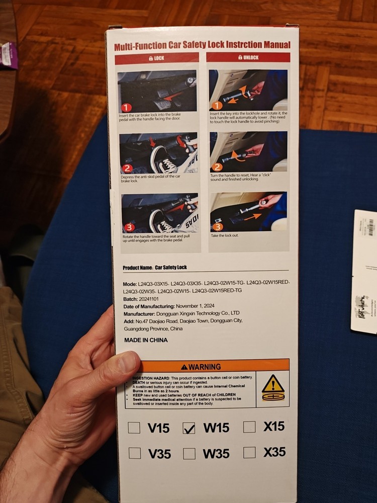 Multi-Function Car Safety lock