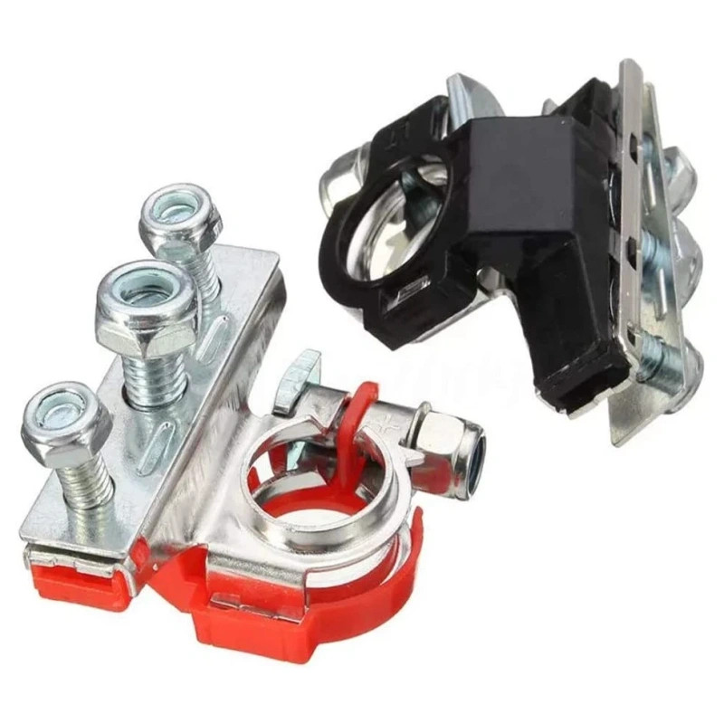 2PCS Battery Terminal Connectors Top Post Battery Wire Cable Terminals Clamp Set
