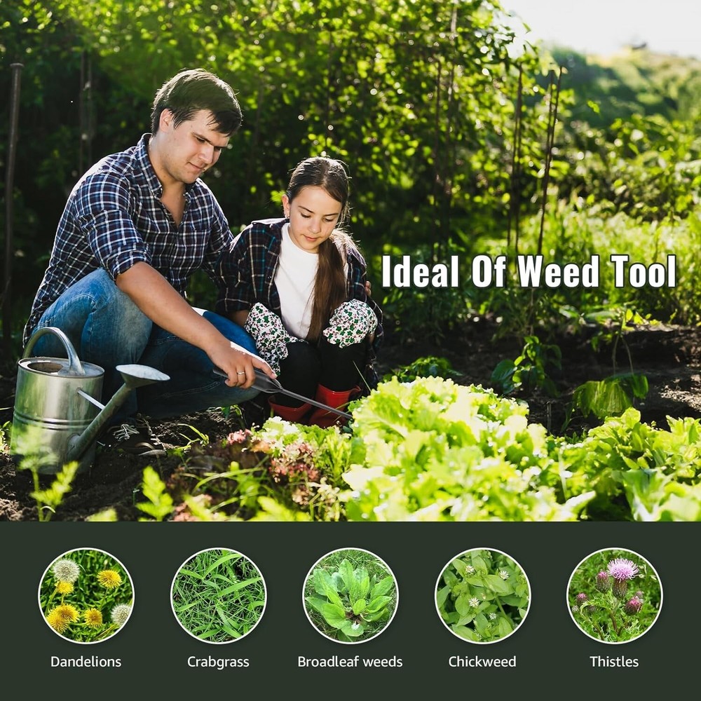 Weed Puller Tool Garden Weed Pulling Tool, Portable Garden Weeder Tool Uprooting