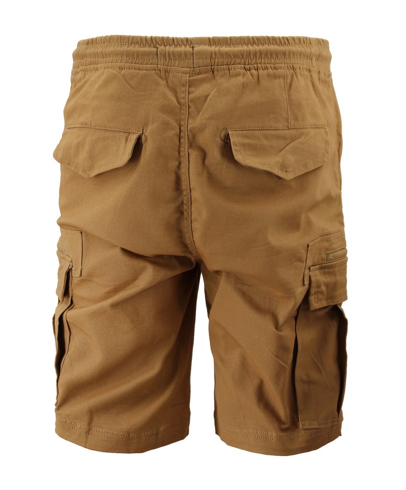 Men's Drawstring Elastic Waist Lightweight Multi Utility Pocket Cargo Shorts