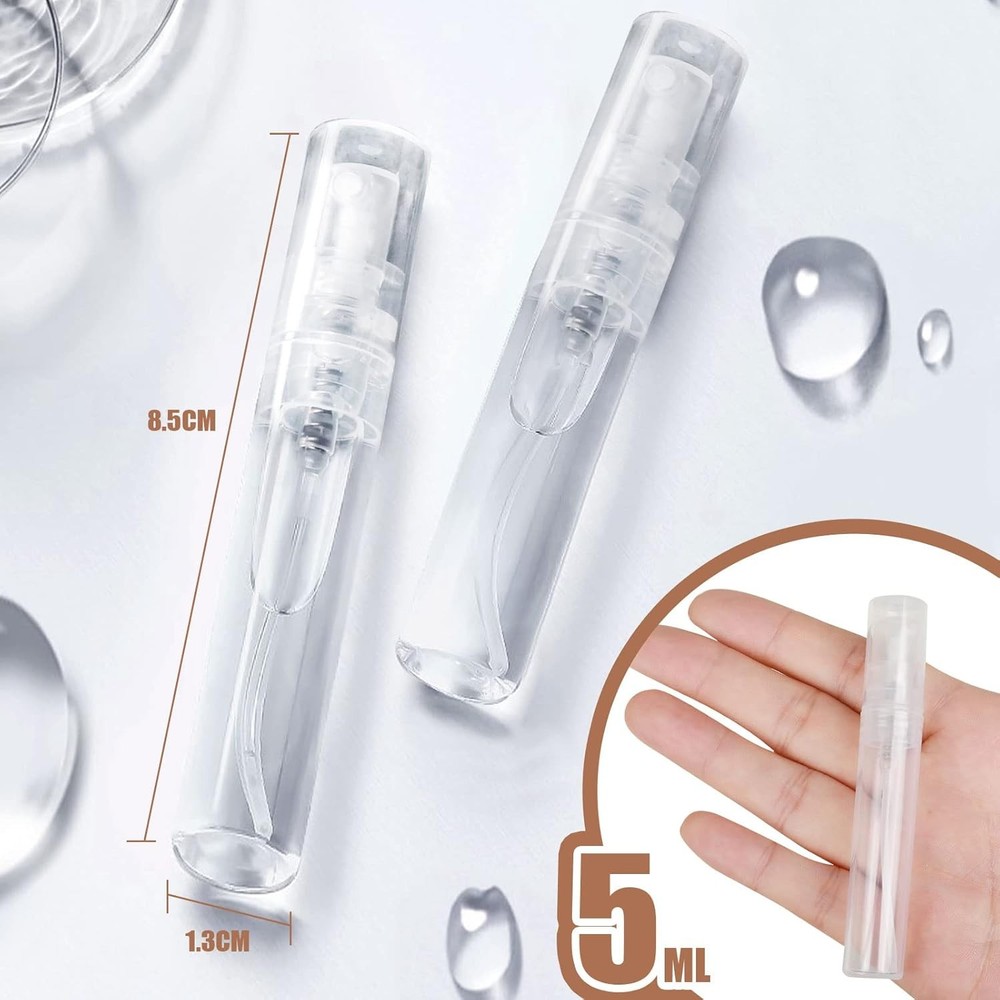 60PCS 5Ml Mini Spray Bottle, Mini Clear Plastic Spray Bottle Empty, Fine Mist Re