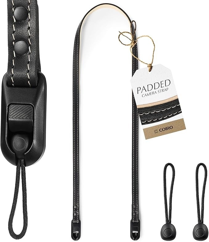 C Coiro Slim Padded Leather Camera Strap Quick Release Camera Shoulder Strap