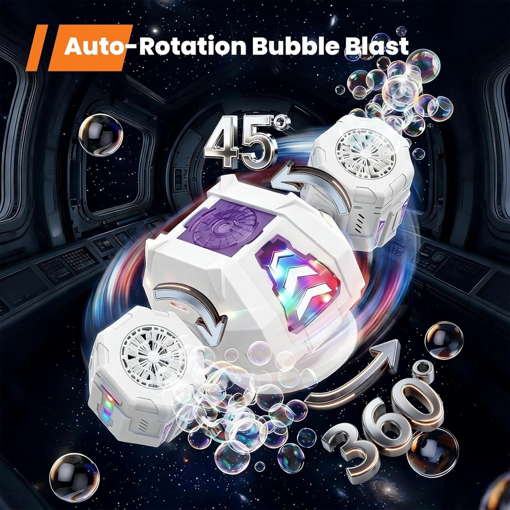 Bubble Machine, 30000+ Bubbles/Min Rechargeable Kids Bubble Machine, Big Bubble