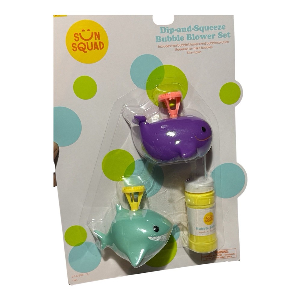 SUN SQUAD DIP AND SQUEEZE BUBBLE BLOWER SET