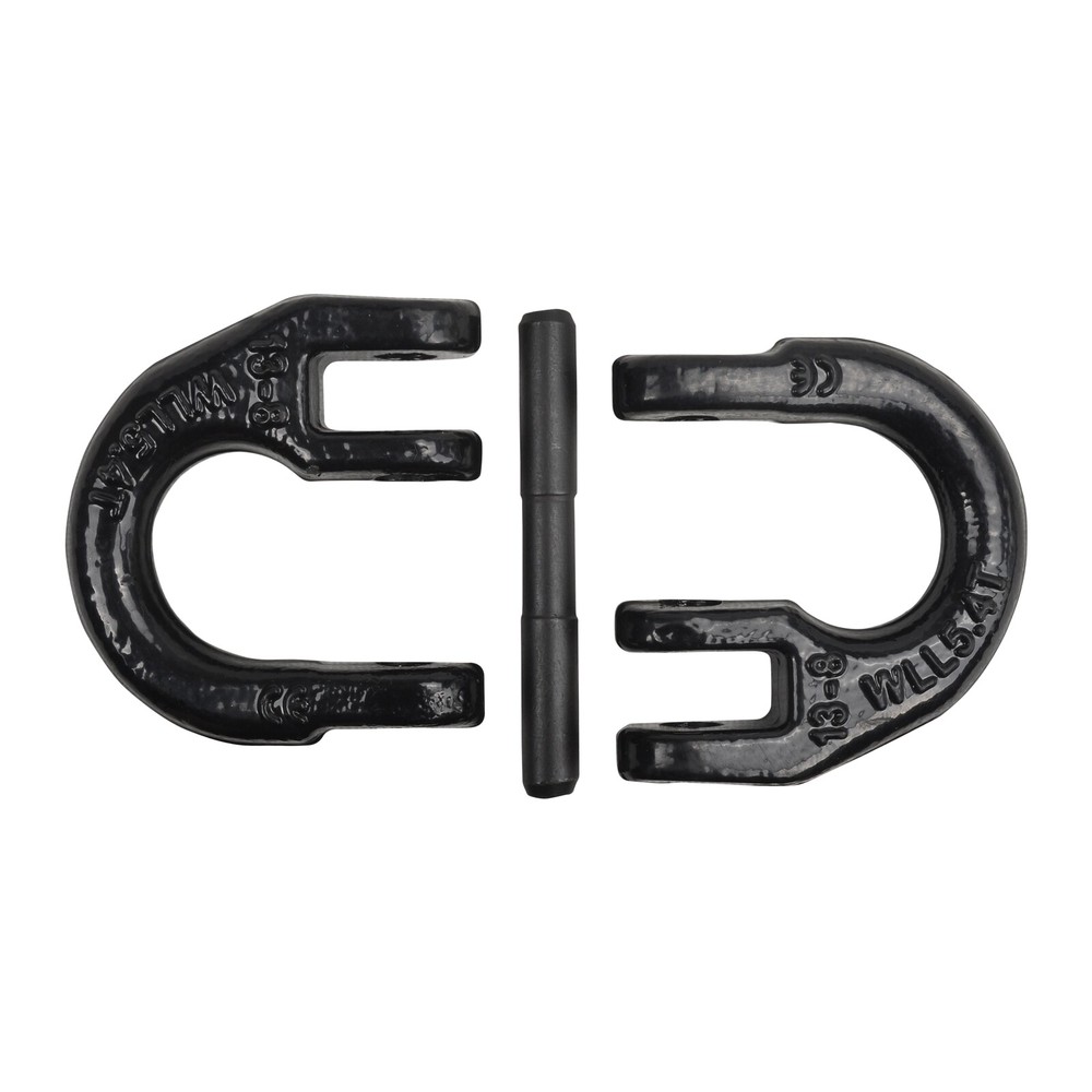 2x Black 1/2" Tow Hitch Chain Coupling Link G80 grade 80 Hammer Lock Connector