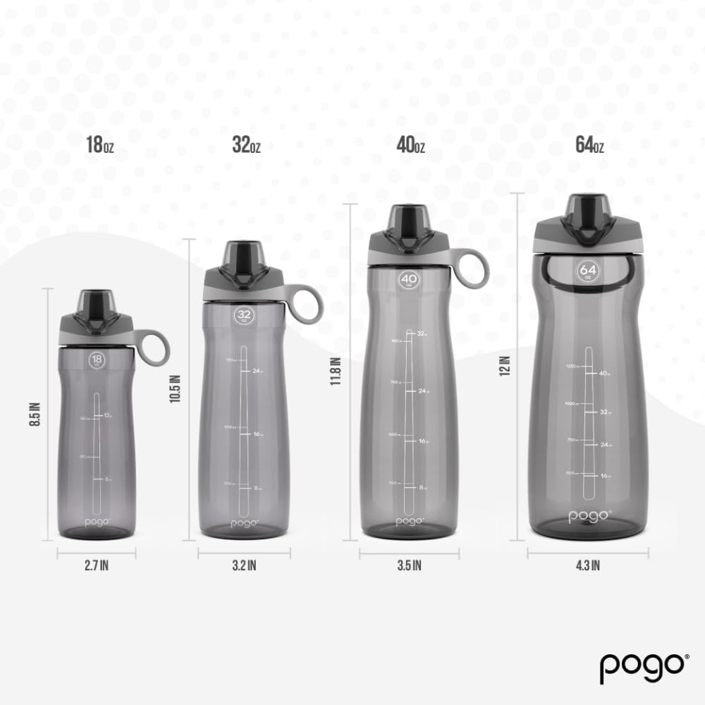 Versatile 40 Oz Grey Tritan Water Bottle with Carry Loop & Easy Clean Design