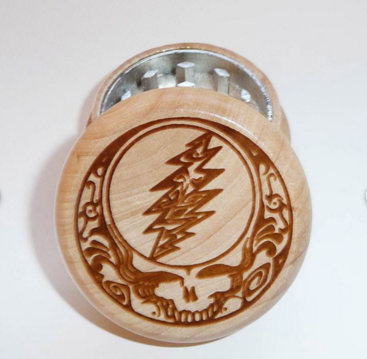 Grateful Dead Wood herb, Spice grinder / solid oak / Paisley SYF