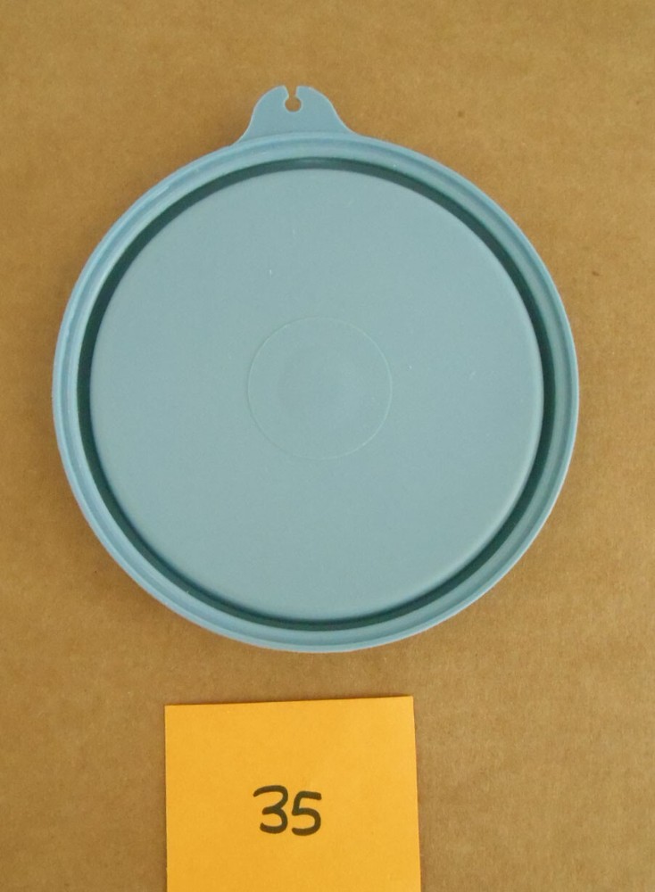 Tupperware Round Clear Storage Container #250 with Blue Lid O35