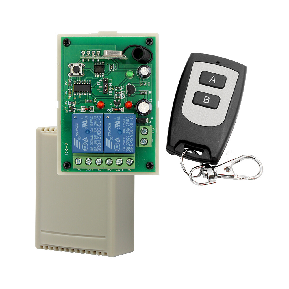 Automatic 12V Dual Four Way Multi-Channel Metal Remote Control Access Switch