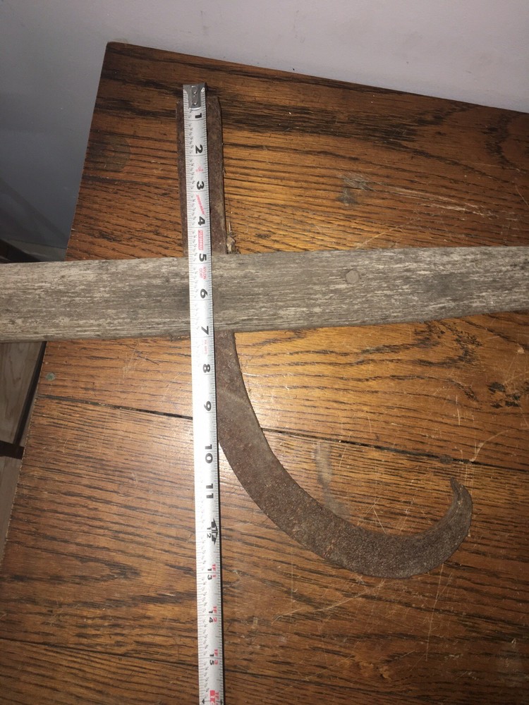 Antique Log Turner Primitive Logging Tool Hook Wood