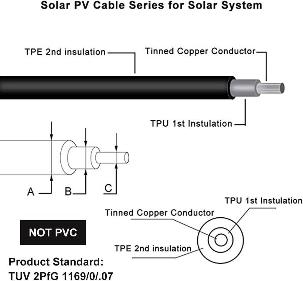 Solar Panel Y Branch Cable Connection Waterproof Adapter Connector Extension