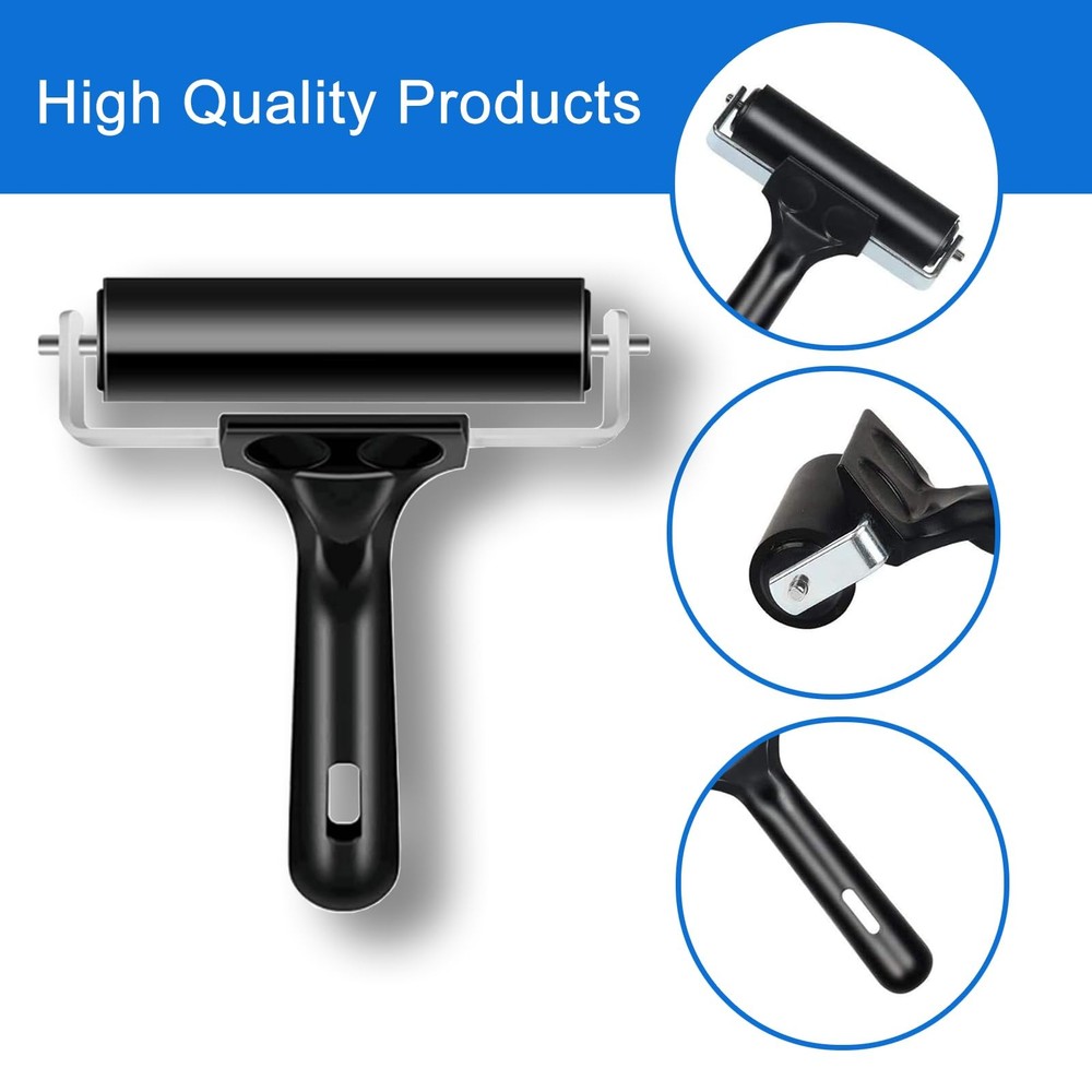 2 Pack Brayer Roller，Professional Rubber rolles ，Handle Comfortable ，for Craf...