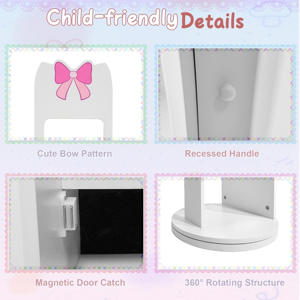 White, bow-patterned, MDF (medium-density fiberboard) painted finish,