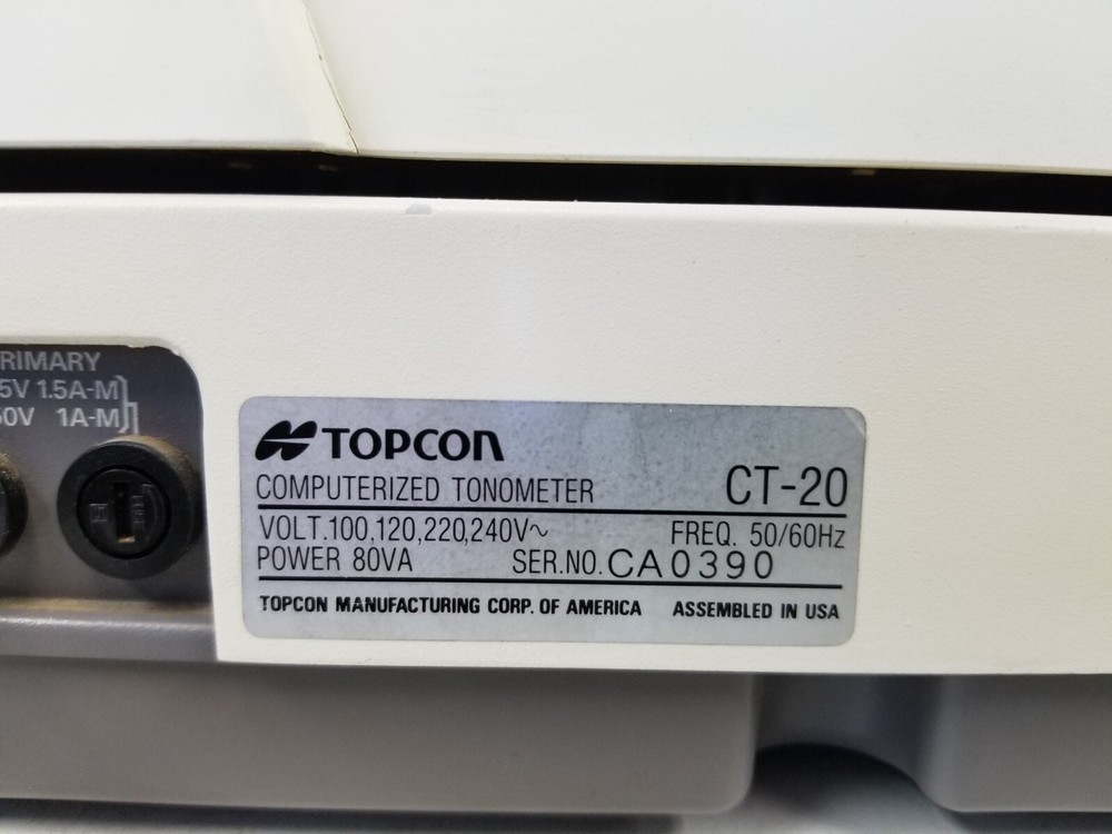 TOPCON CT-20 COMPUTERIZED NON TOUCH TONOMETER T5-A8