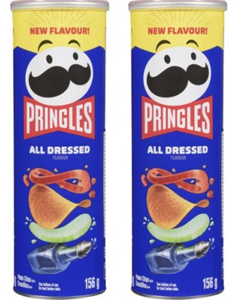 Pringles Potato Chips All Dressed 156g (2 Pack)