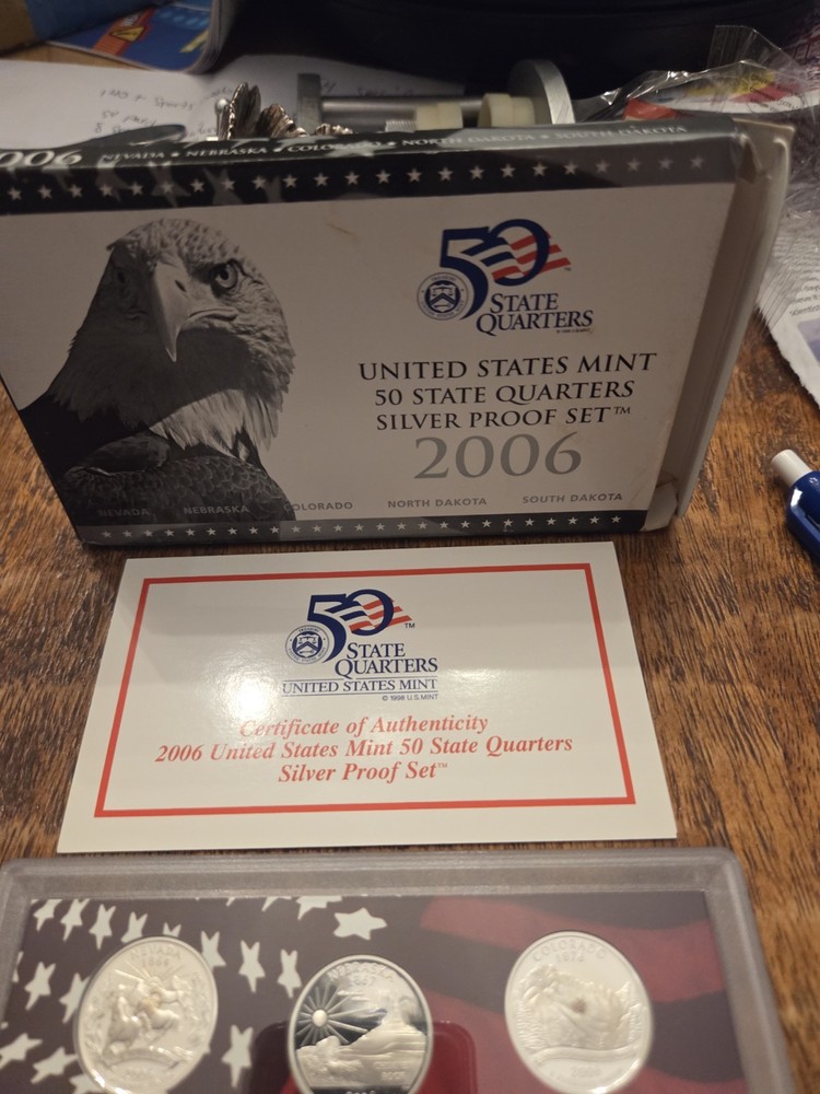 2006 US MINT STATE QUARTERS SILVER PROOF SET w/ OGP&COA