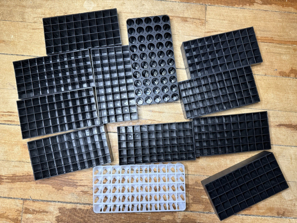 12-Pack 50 Round Assorted 9mm Ammo Tray Reloading Loading Blocks Bullet Case