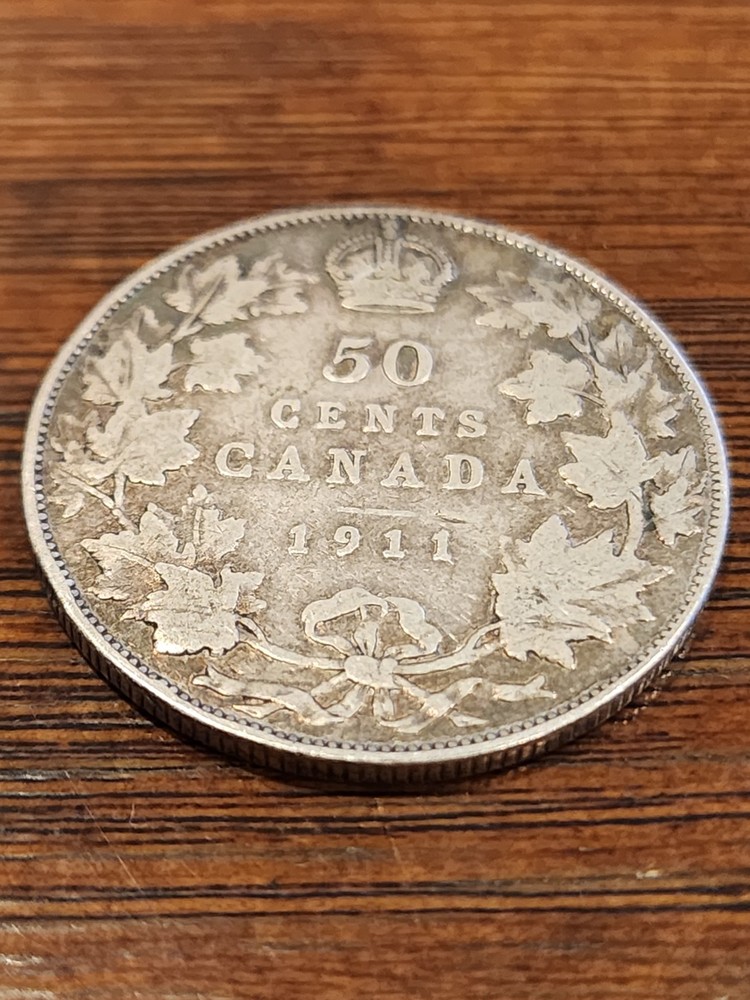 1911 Canada 50 Cents Silver Coin