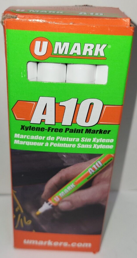 U-Mark A10 Paint Marker 12 pack White 10105