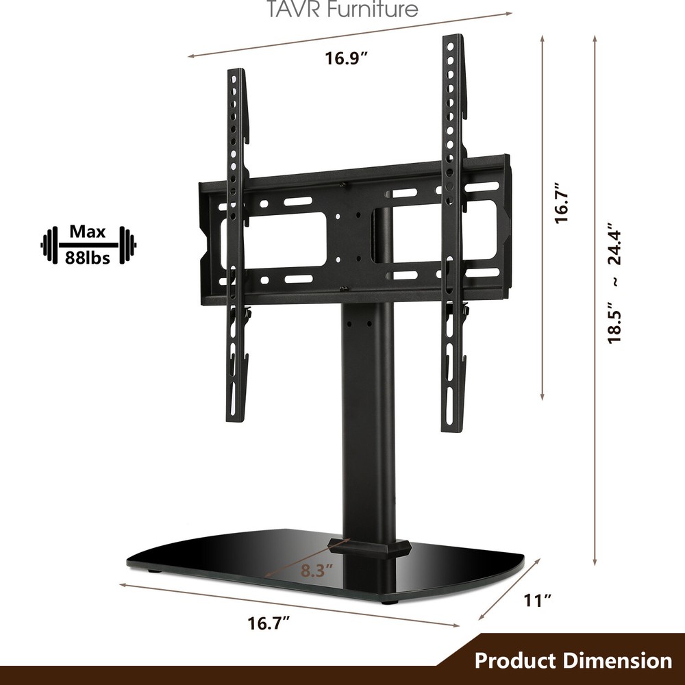 Swivel Table top TV Base with Mount for 27-55 inch TVs