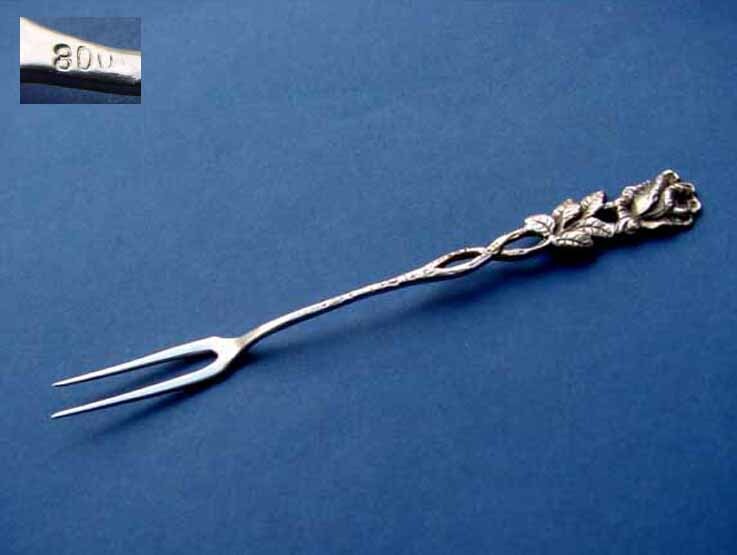 Serving Fork, Rose, 800er Silver C61