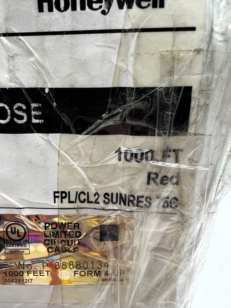 Honeywell Genesis 22/4 Solid Unshielded Cable 41071104 Red, 1000'