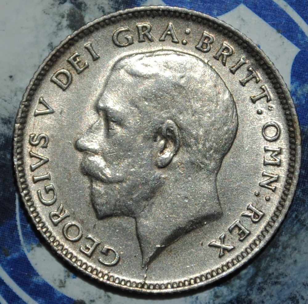 1921 Great Britain 6 Pence Silver {{{D117
