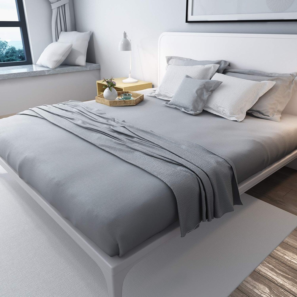 2-Pack Queen Size Flat Set, Ultra-Soft Brushed 1800 Microfiber, Breathable & ...
