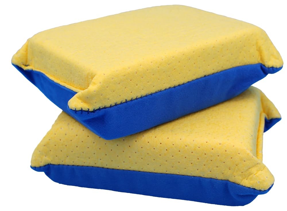 Sponge - Window Cleaner Tool for Car Windshield, Mirrors, Extra Large, Yellow